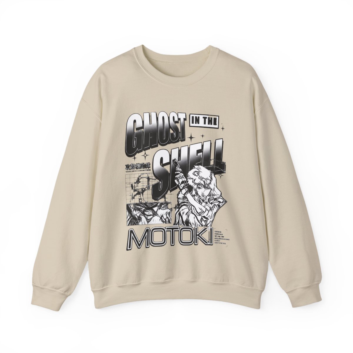 Ghost in the Shell Grid Ghost Girls Oversized T-Shirts - alternate angle 4, merchandise