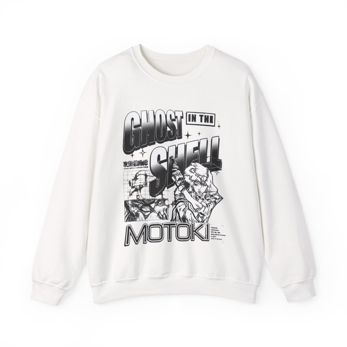Ghost in the Shell Grid Ghost Girls Oversized T-Shirts