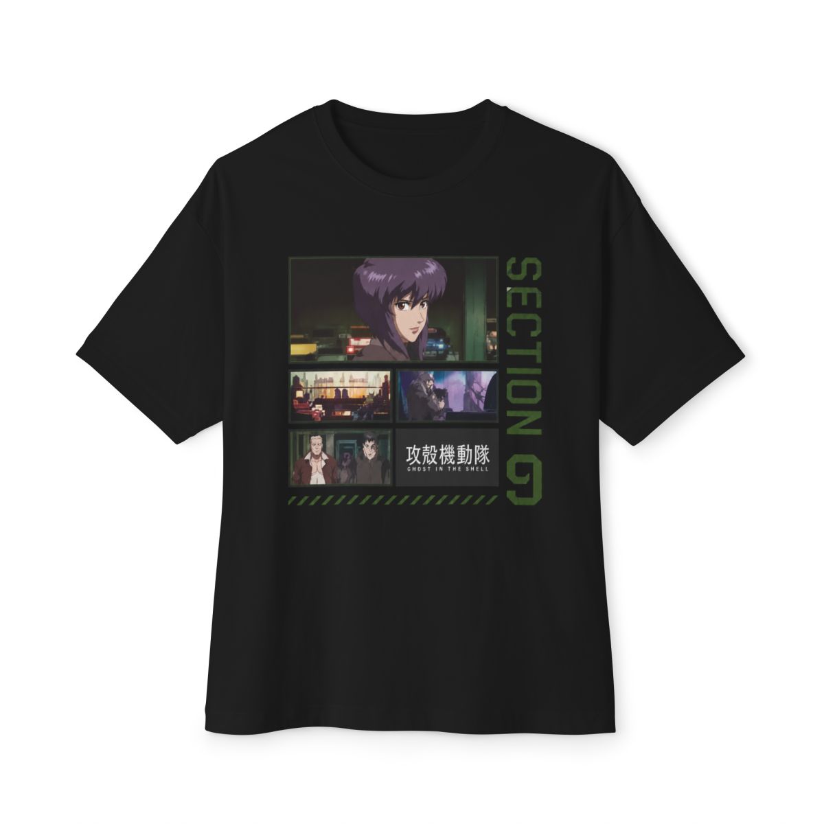 Ghost in the Shell Sectino 9 Collage Girls Oversized T-Shirt - alternate angle 3, merchandise
