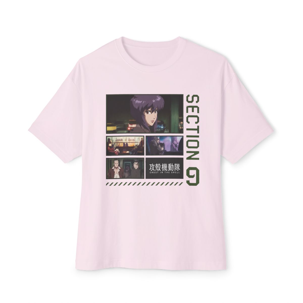 Ghost in the Shell Sectino 9 Collage Girls Oversized T-Shirt - alternate angle 2, merchandise