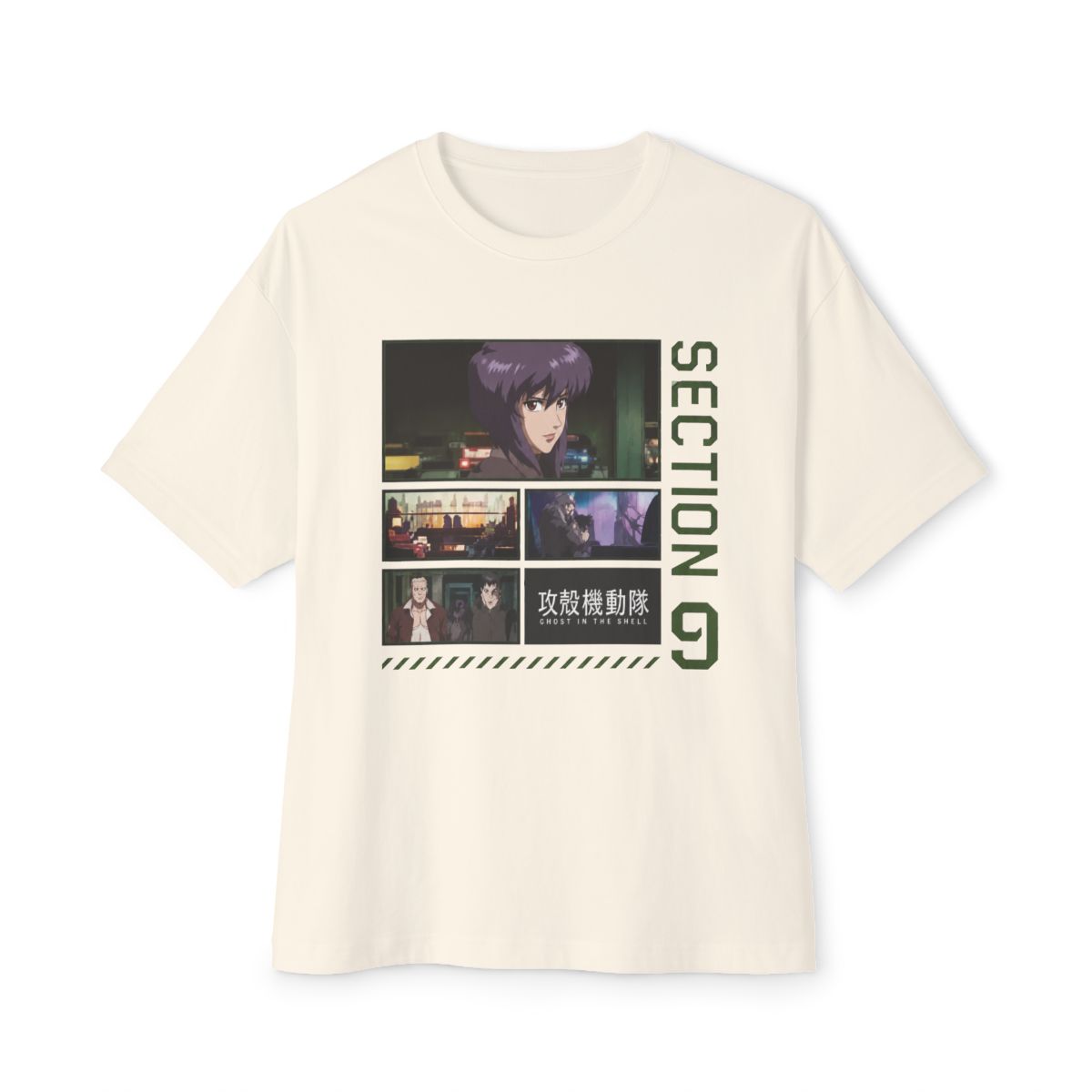 Ghost in the Shell Sectino 9 Collage Girls Oversized T-Shirt
