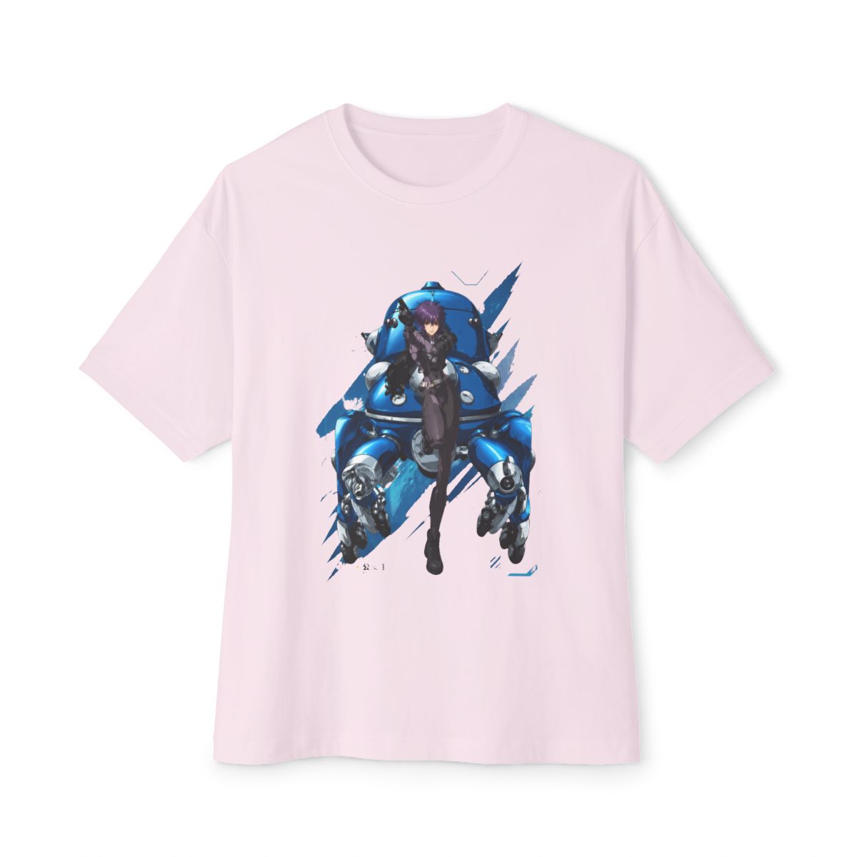 Ghost in the Shell Motoko Guns Tachikomas Girls Oversized T-Shirt - alternate angle 2, merchandise