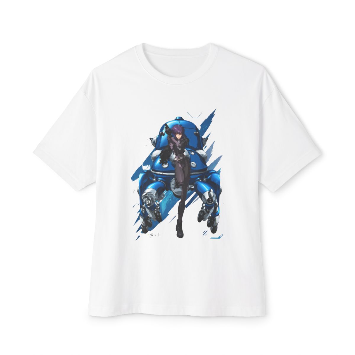 Ghost in the Shell Motoko Guns Tachikomas Girls Oversized T-Shirt - Official T-Shirts merchandise