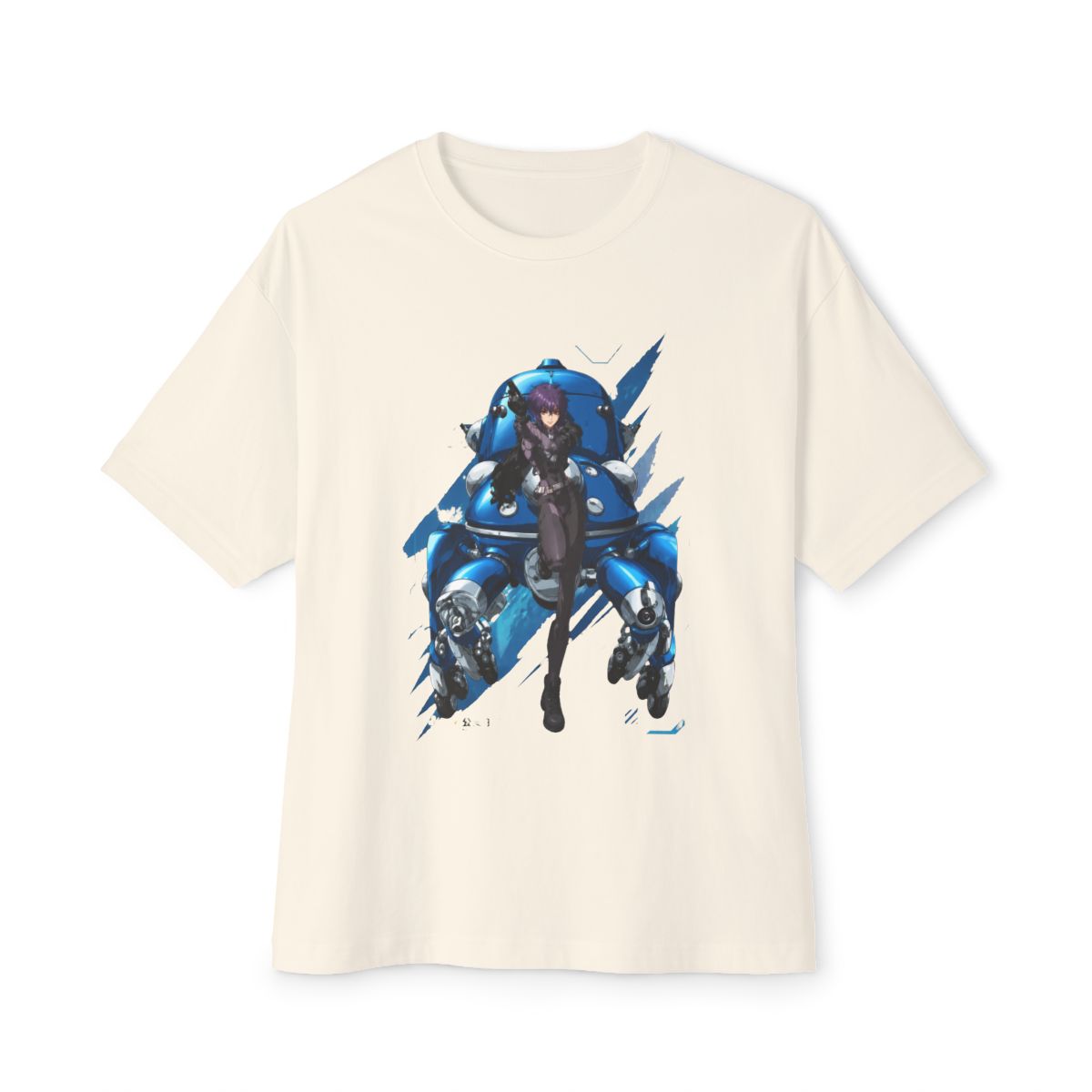 Ghost in the Shell Motoko Guns Tachikomas Girls Oversized T-Shirt